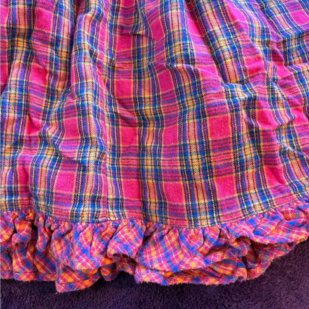 Vintage 90s 2T Cotton Collared Dress by Chicken Noodle Plaid Easter school photo - Picture 9 of 9